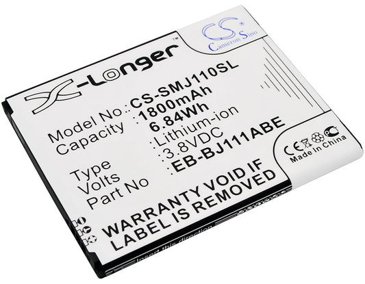 3.8V 1800mAh/6.84Wh Li-ion Mobile/SmartPhone Battery for Samsung