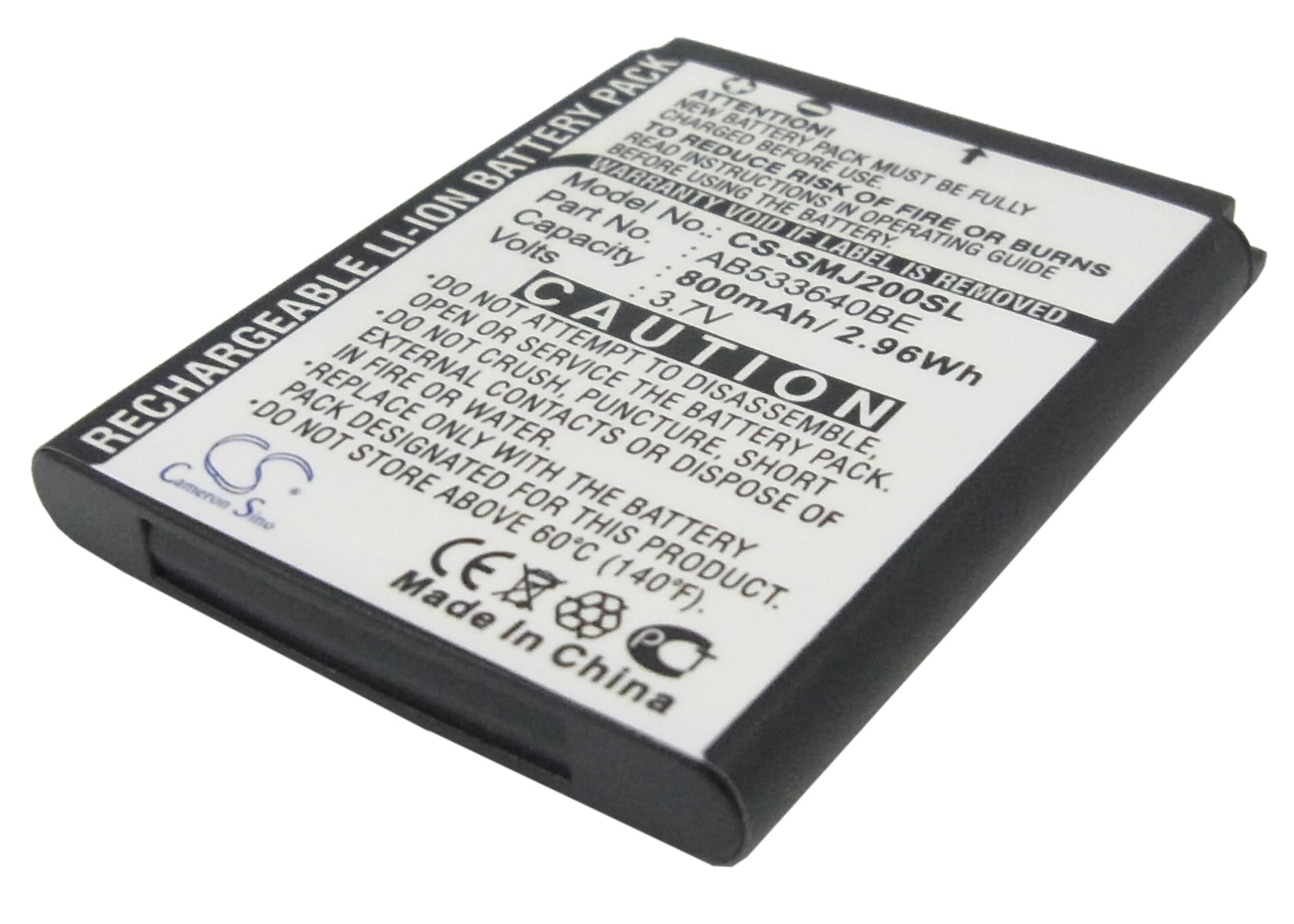 3.7V 800mAh Li-ion Mobile/SmartPhone Battery for Samsung
