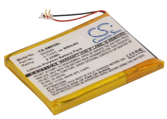 3.7V 600mAh Li-Polymer MP3/MP4/PMP Battery for Samsung