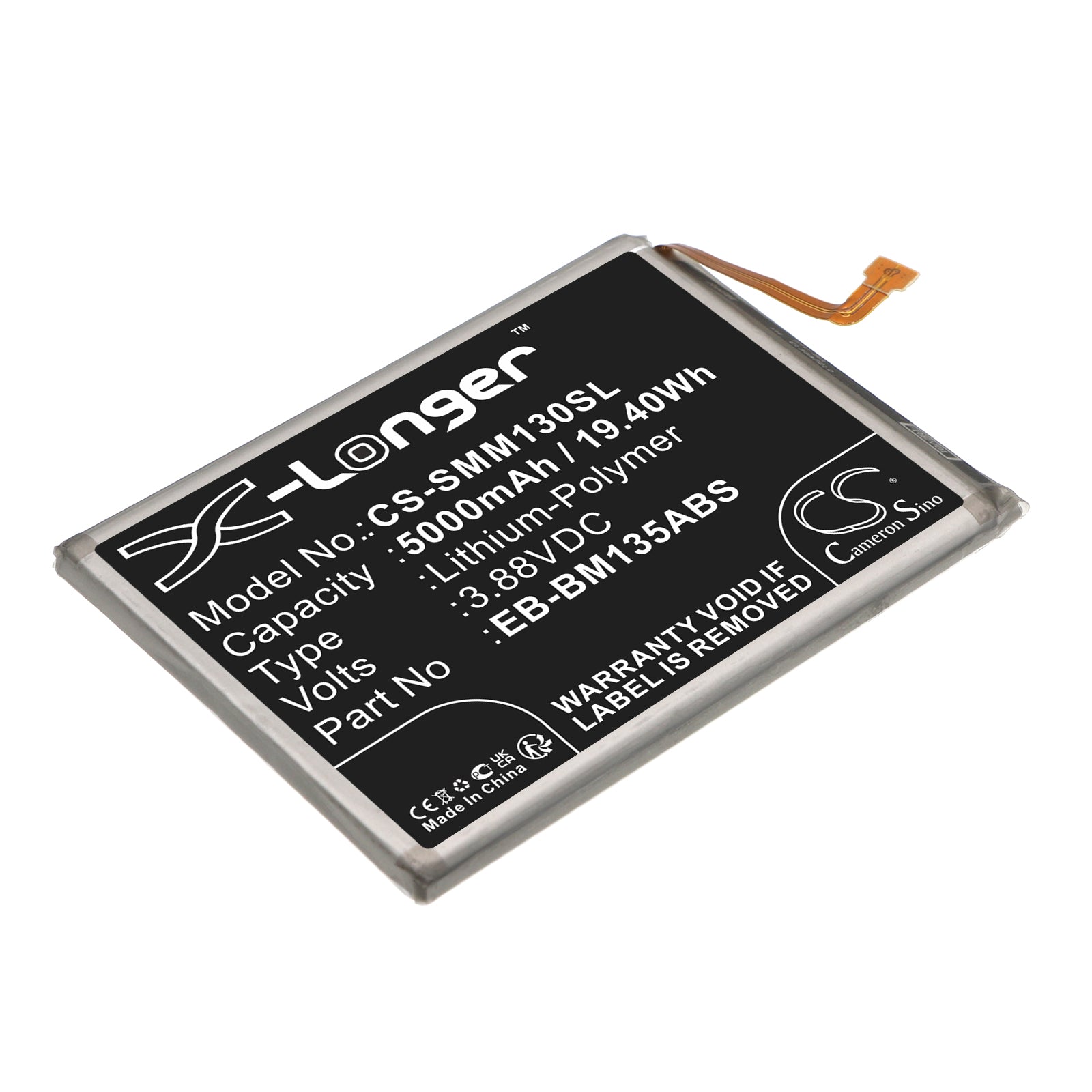 CS-SMM130SL Replacement Battery – Compatible with Galaxy M13, Galaxy M13 5G 2022, SM-M136B/DS