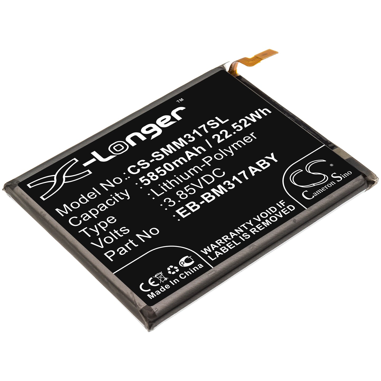 CS-SMM317SL Replacement Battery – Compatible with Galaxy M31, Galaxy M31s, SM-M317F, SM-M317F/DS