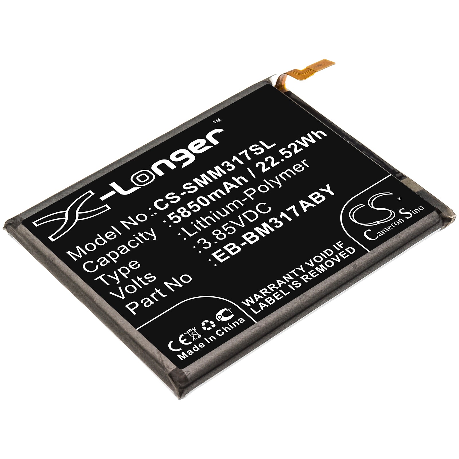 CS-SMM317SL Replacement Battery – Compatible with Galaxy M31, Galaxy M31s, SM-M317F, SM-M317F/DS