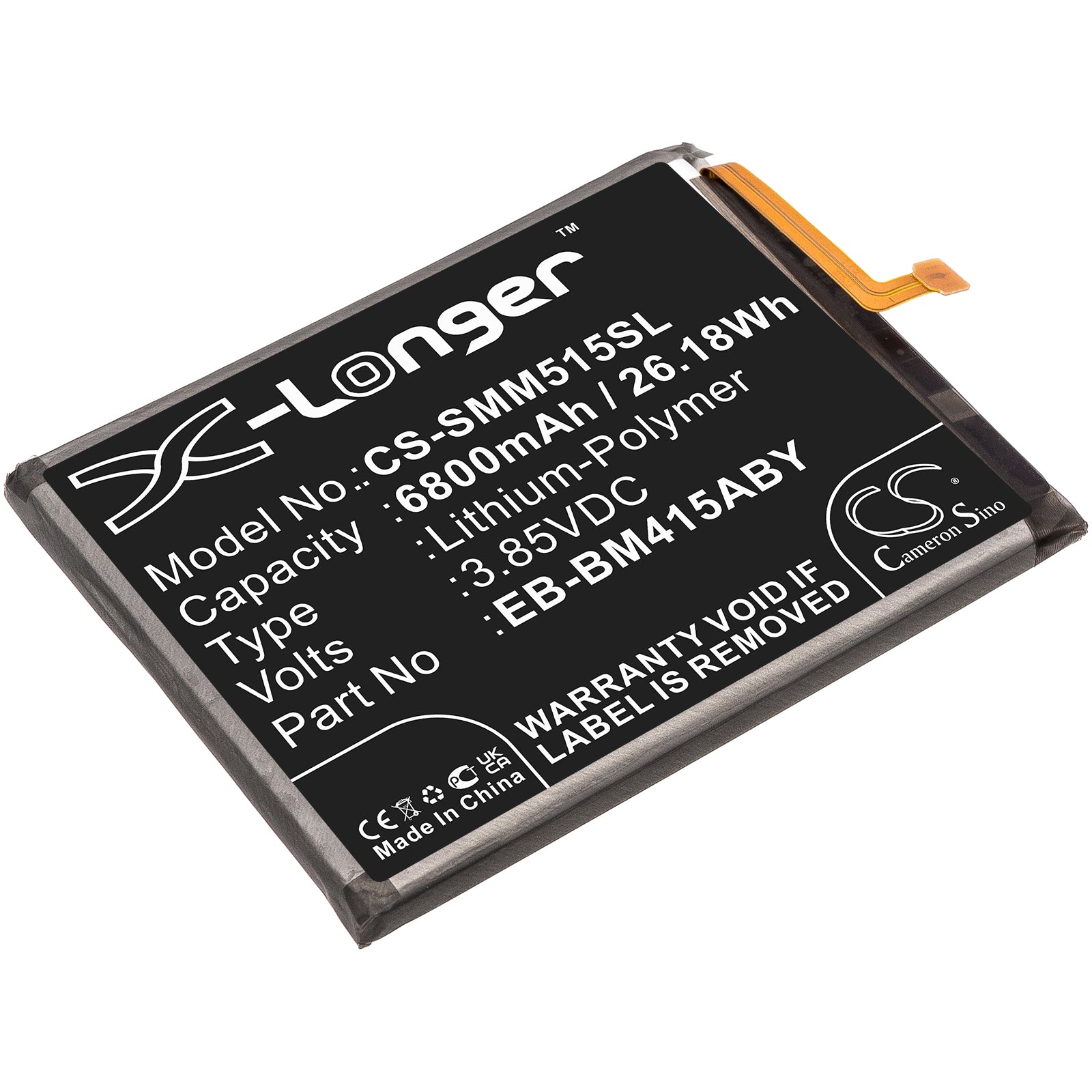 CS-SMM515SL Replacement Battery – Compatible with Galaxy M51, SM-M515, SM-M515F/DSN