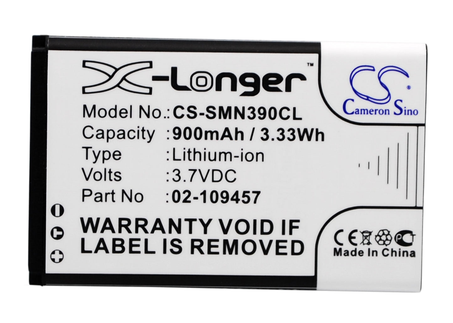 3.7V 900mAh/3.33Wh Li-ion Cordless Phone Battery for Grandstream
