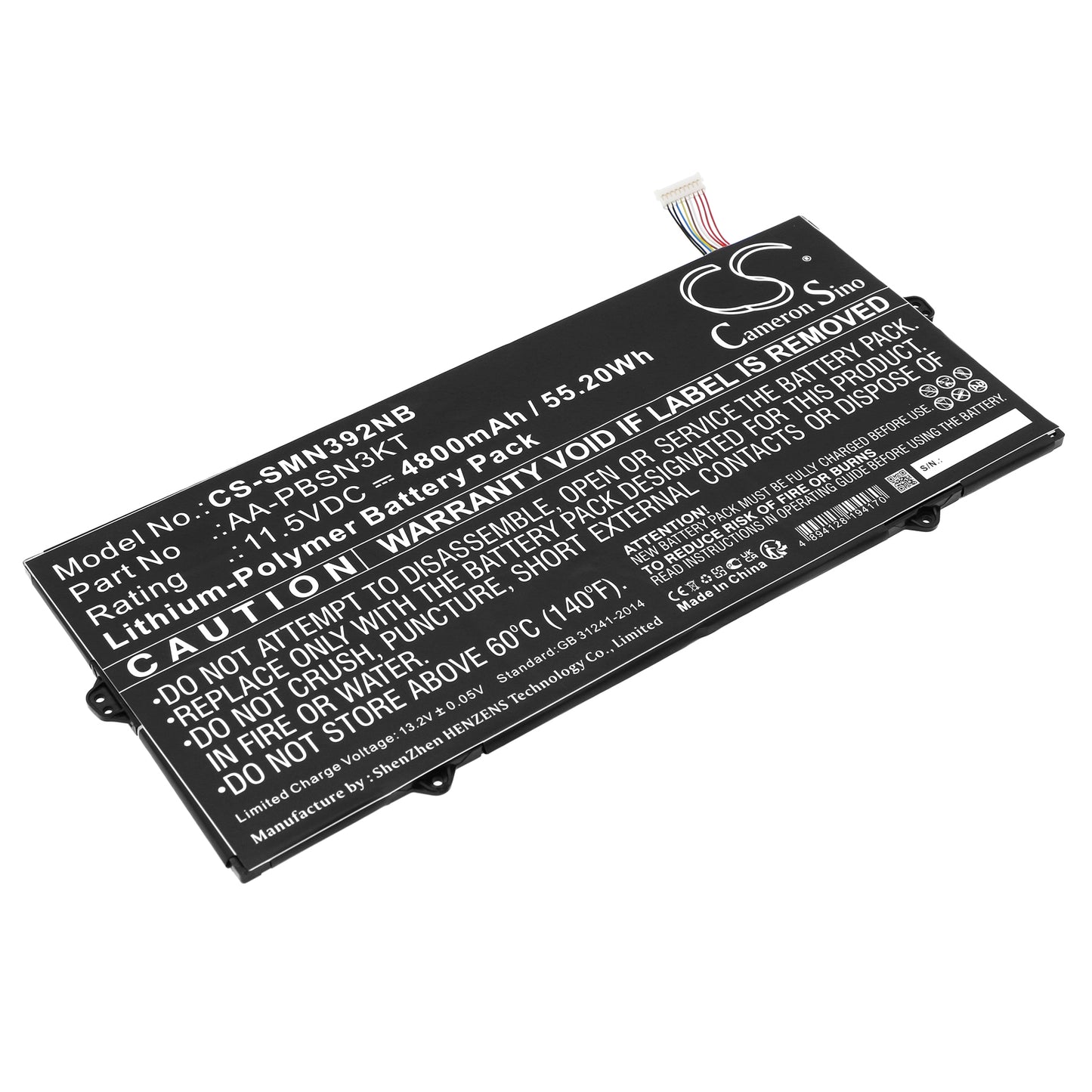 CS-SMN392NB Replacement Battery – Compatible with 730MBE, Notebook 7 NP730XBE, Notebook 7 NP730XBE-K01, NoteBook 7 NP730XBE-K01US, Notebook 7 NP730XBE-K02US, NoteBook 7 NP730XBE-K04CN, Notebook 7 NP730XBE-K04US, Notebook 7 NP730XBE-K05US, NoteBook 7 NP730XBE-K08CN, Notebook 7 NP730XBE-KP1BR, NoteBook 7 NP730XBE-KP3BR, Notebook 7 NP730XBE-U01HK, NoteBook 7 NP750XBE-K02US, NoteBook 7 NP750XBE-K05US, NoteBook 9 Pro NP930MBE, Notebook 9 Pro NP930MBE-K01CN, NoteBook 9 Pro NP930MBE-K01US, NoteBook 9