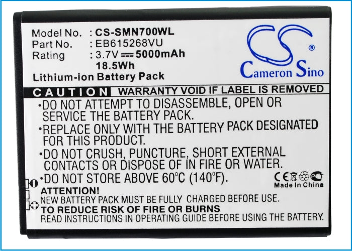 3.7V 5000mAh/18.5Wh Li-ion Mobile/SmartPhone Battery for Samsung