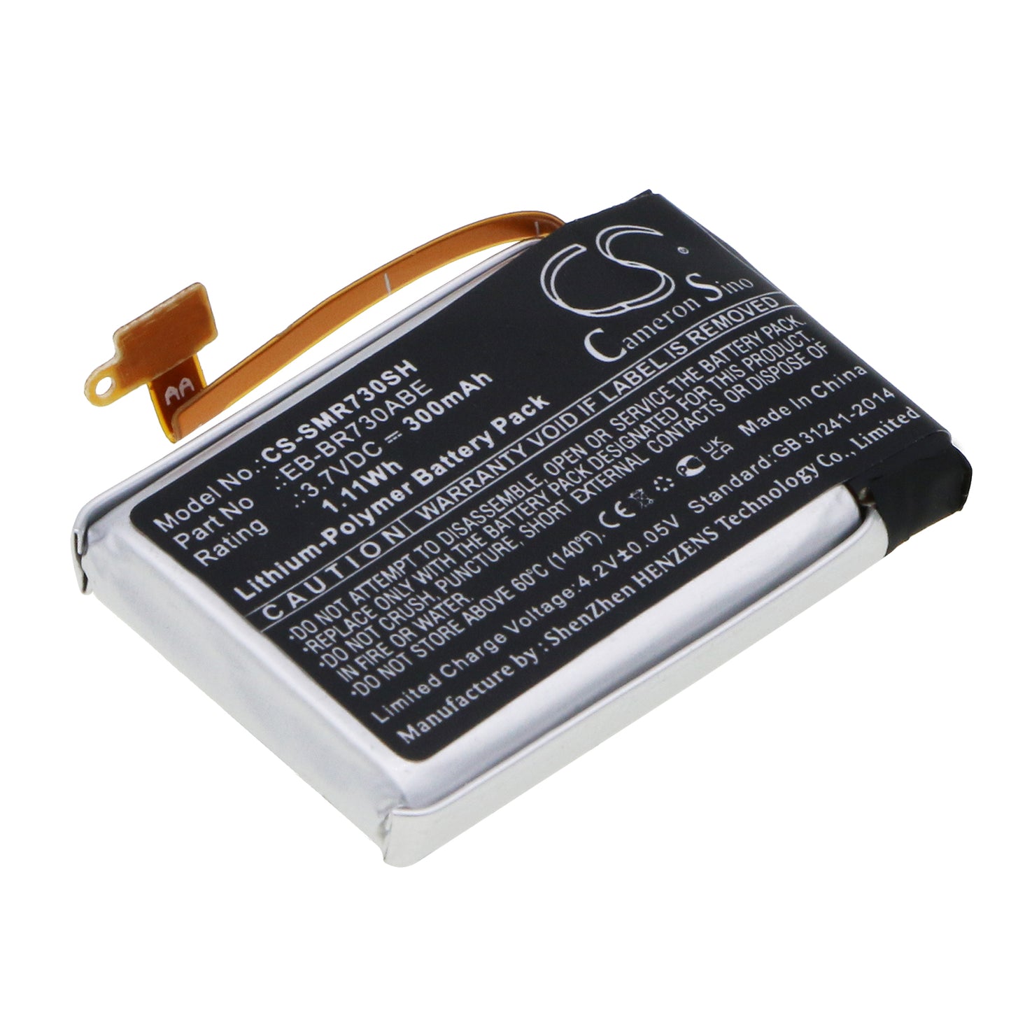 CS-SMR730SH Replacement Battery – Compatible with Galaxy Gear S2 3G, Gear S2 3G, SM-R730, SM-R730A, SM-R730S, SM-R730T, SM-R730V, SM-R735