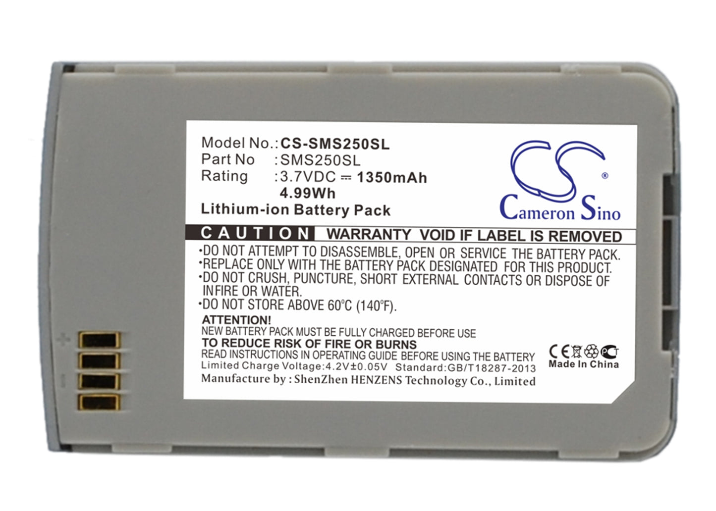 3.7V 1350mAh Li-ion Mobile/SmartPhone Battery for Samsung