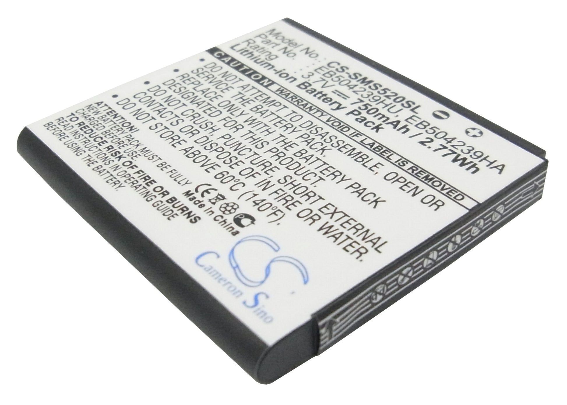 3.7V 750mAh Li-ion Mobile/SmartPhone Battery for Samsung