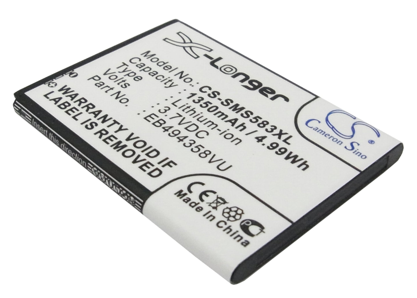 3.7V 1350mAh/5.00Wh Li-ion Mobile/SmartPhone Battery for Samsung