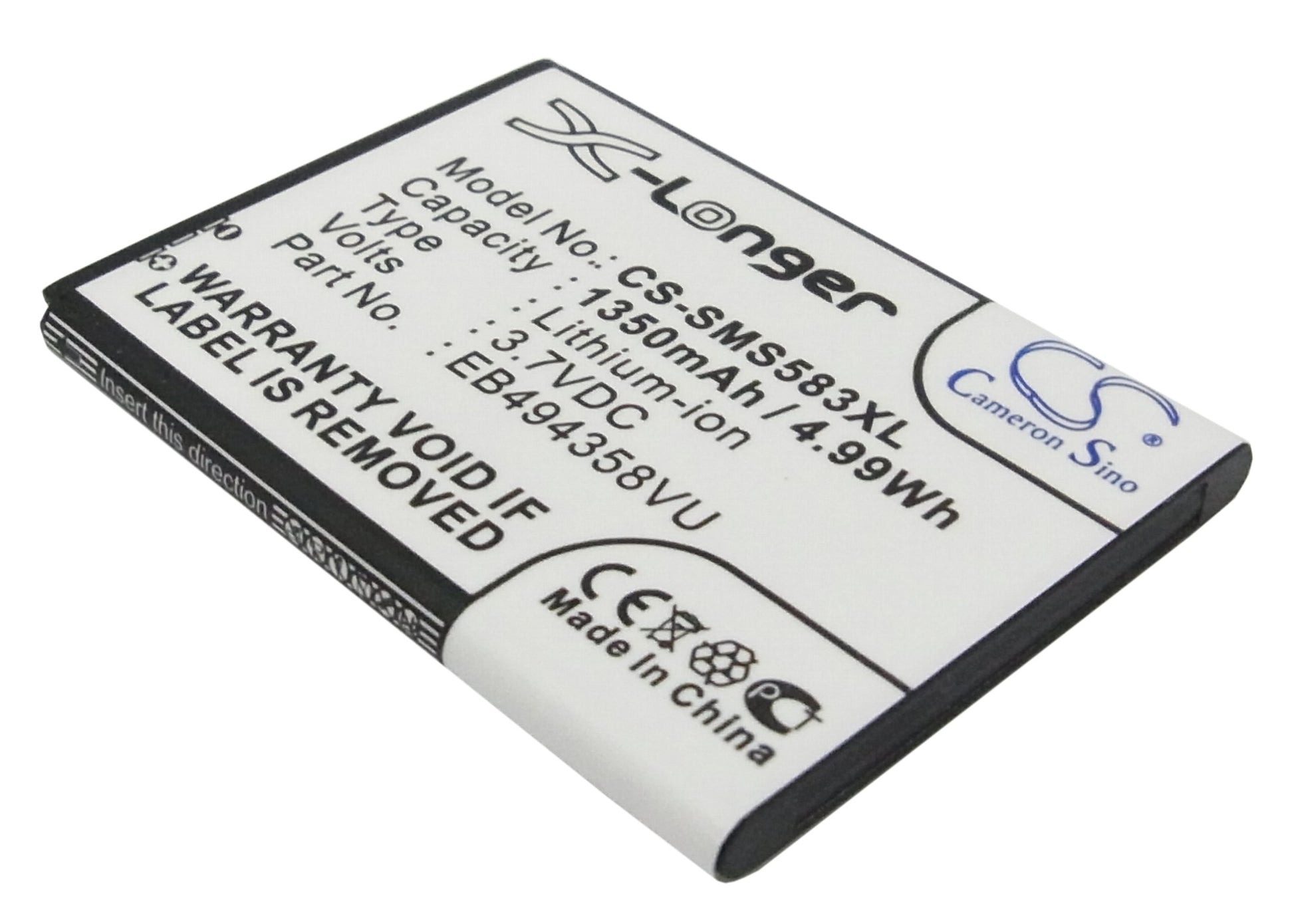 3.7V 1350mAh/5.00Wh Li-ion Mobile/SmartPhone Battery for Samsung