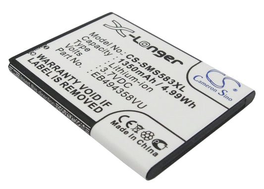 3.7V 1350mAh/5.00Wh Li-ion Mobile/SmartPhone Battery for Samsung