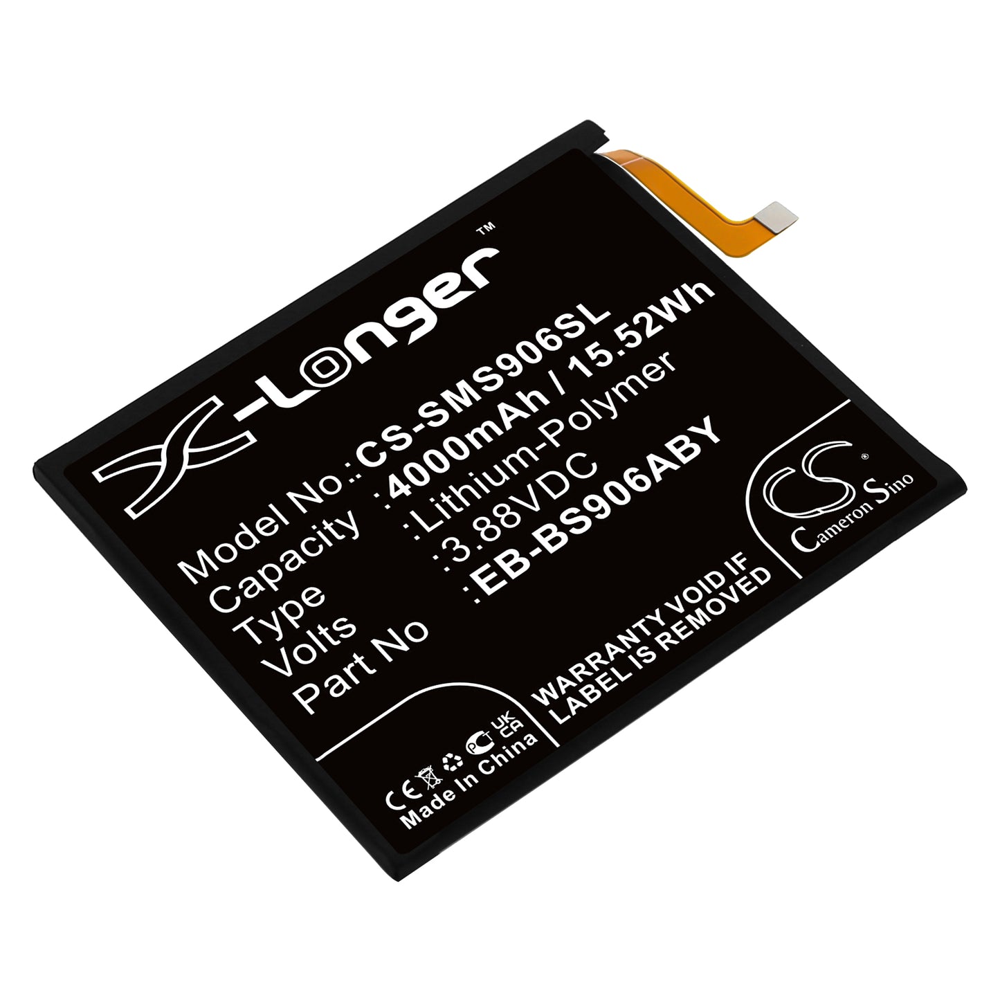 CS-SMS906SL Replacement Battery – Compatible with Galaxy S22 Plus 5G, Galaxy S22+ 5G, SM-S9060, SM-S906B, SM-S906B/DS, SM-S906E, SM-S906E/DS, SM-S906N, SM-S906U, SM-S906U1, SM-S906W