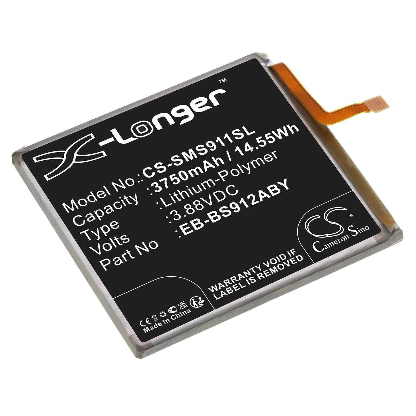 CS-SMS911SL Replacement Battery – Compatible with Galaxy S23, Galaxy S23 5G, SM-S9110, SM-S911B, SM-S911B/DS, SM-S911D, SM-S911J, SM-S911N, SM-S911R4, SM-S911T, SM-S911U, SM-S911W