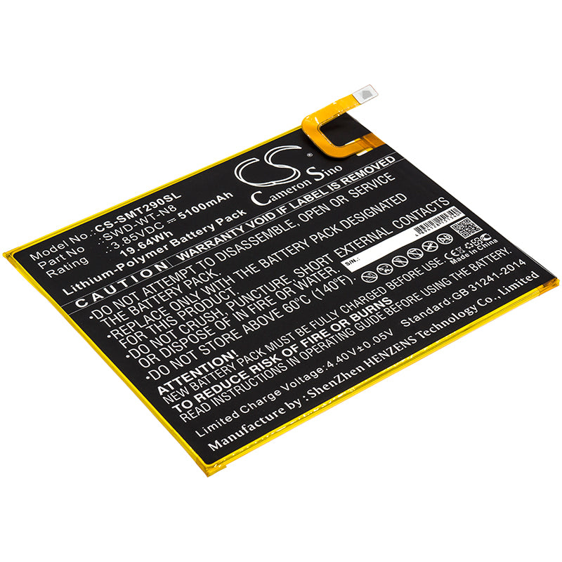 CS-SMT290SL Replacement Battery – Compatible with Galaxy Tab A 8.0 2019, SM-T290, SM-T295, SM-T295C, SM-T295N