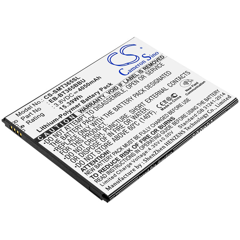 3.8V 4050mAh/15.39Wh Li-Polymer Tablet Battery for Samsung