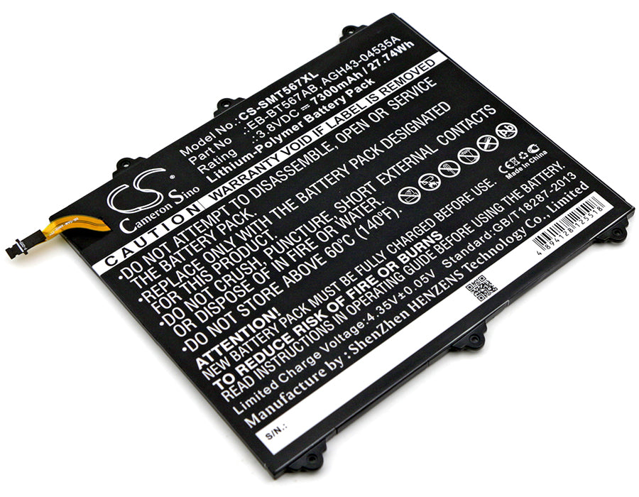 3.8V 7300mAh/27.74Wh Li-Polymer Tablet Battery for Samsung