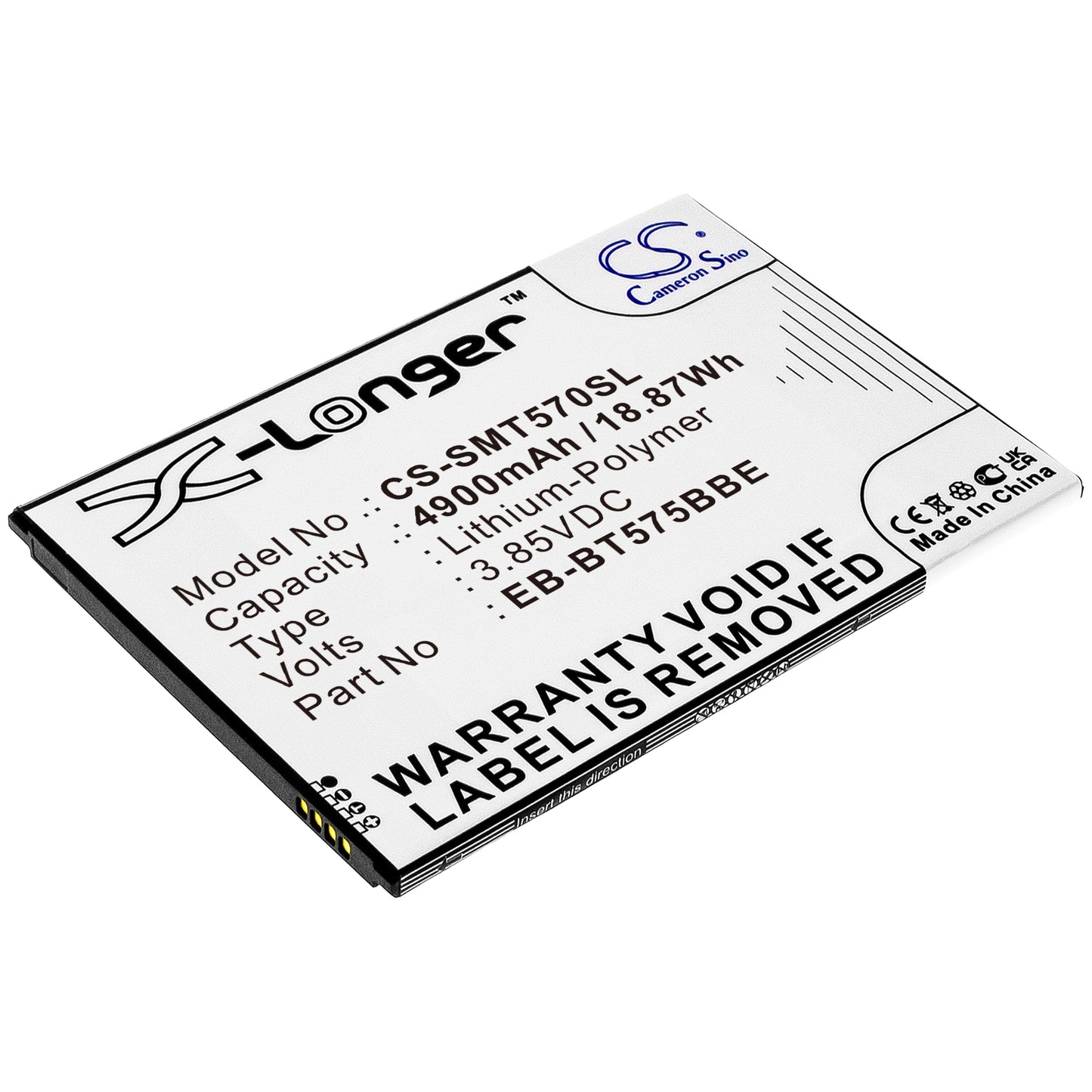CS-SMT570SL Replacement Battery – Compatible with Galaxy Tab Active 3, Galaxy Tab Active 3 8.0, Galaxy Tab Active 3 8.0 2020, SM-T570, SM-T575, SM-T575N, SM-T577