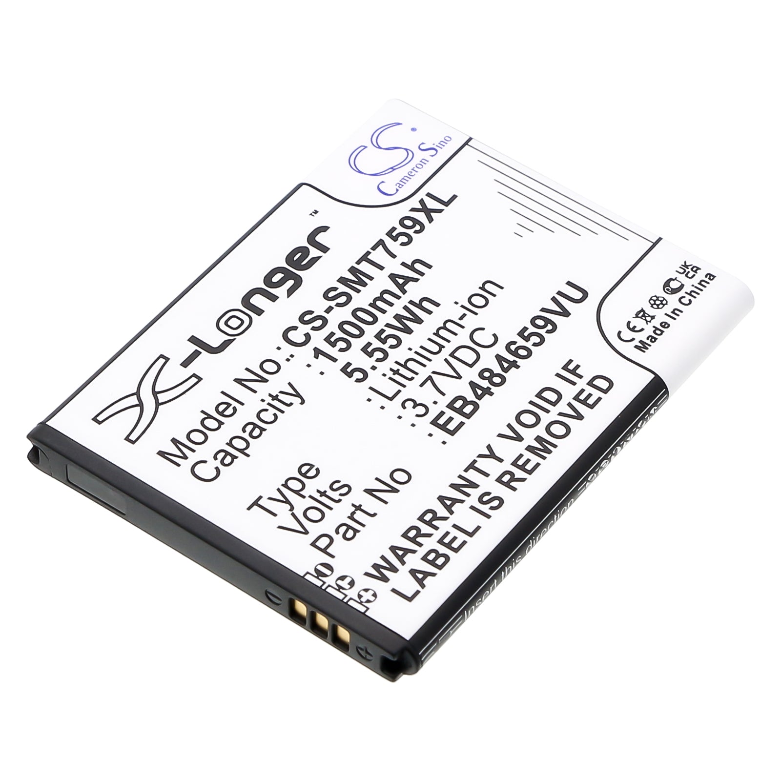 3.7V 1500mAh/5.55Wh Li-ion Mobile/SmartPhone Battery for T-Mobile