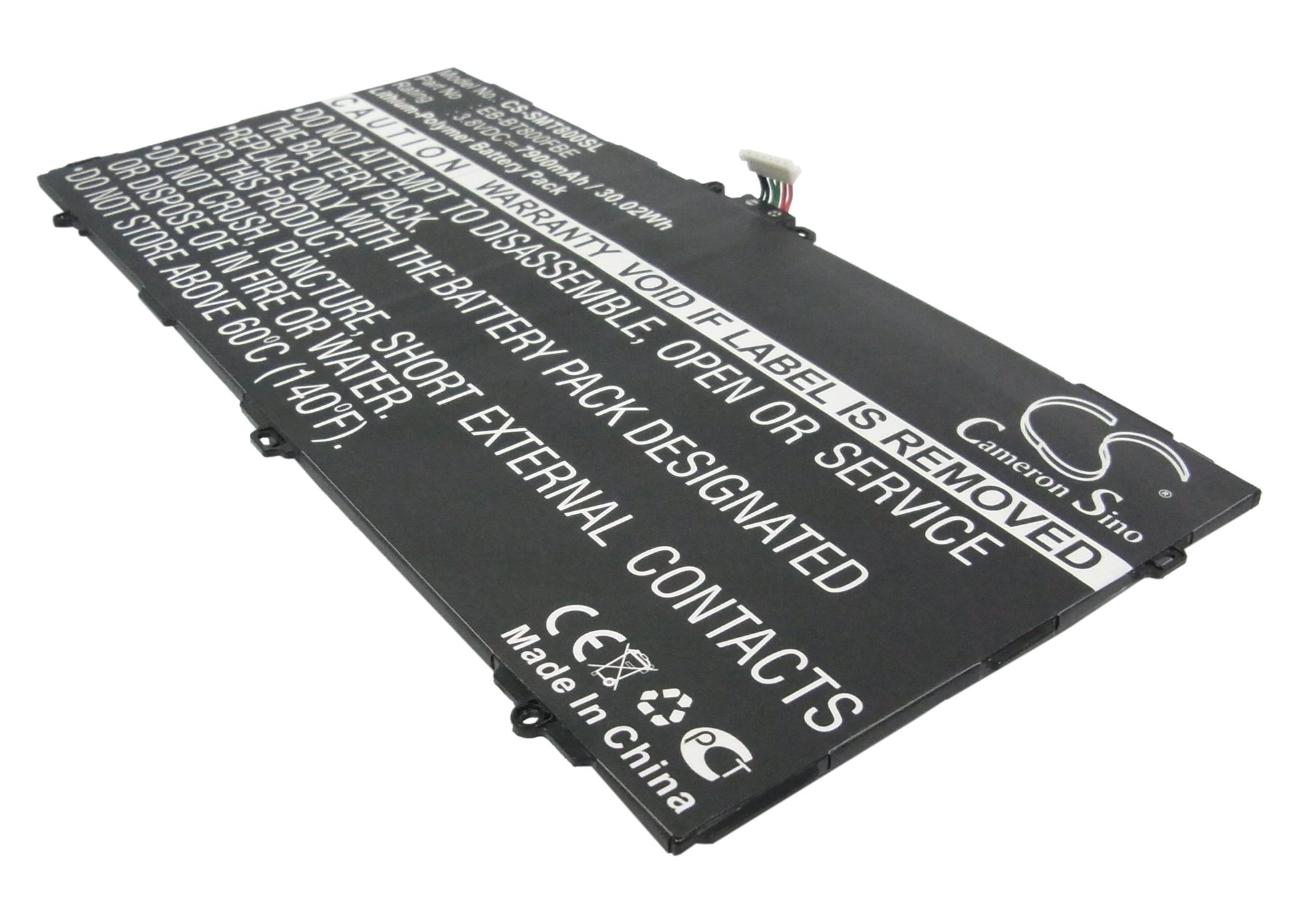 3.8V 7900mAh/30.02Wh Li-Polymer Tablet Battery for Samsung