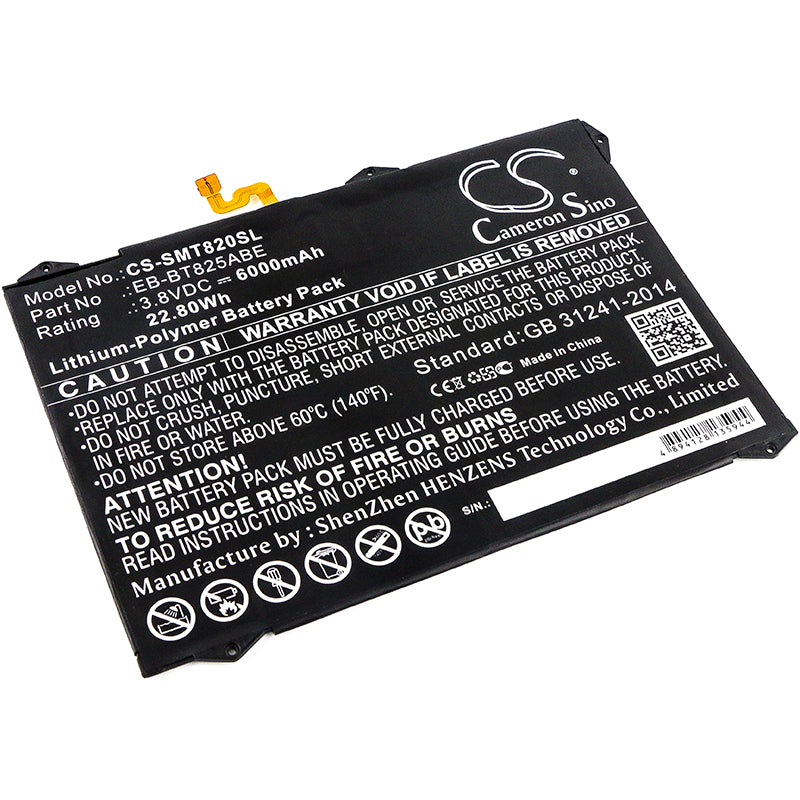 3.8V 6000mAh/22.80Wh Li-Polymer Tablet Battery for Samsung