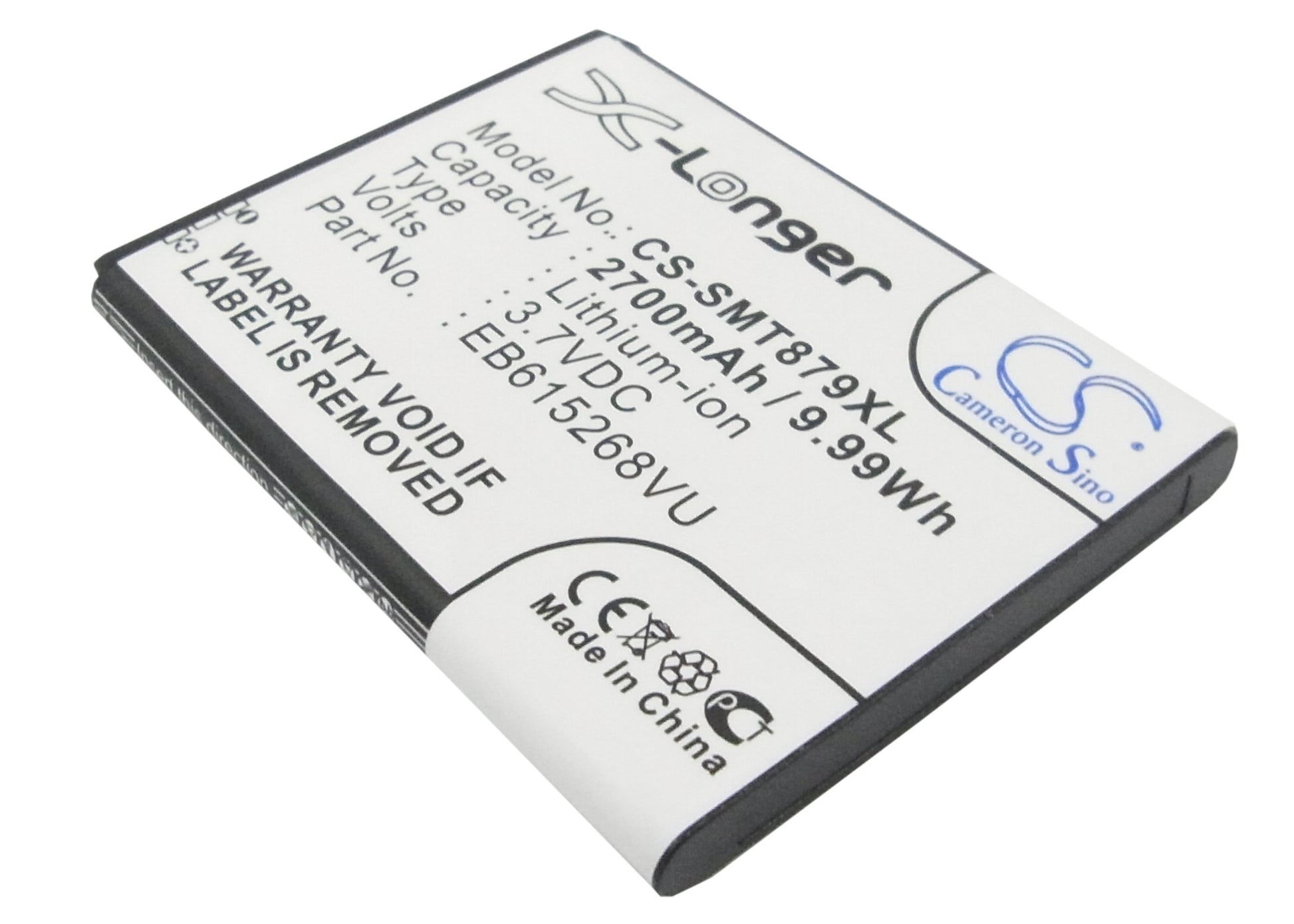 3.7V 2700mAh/9.99Wh Li-ion Mobile/SmartPhone Battery for Samsung