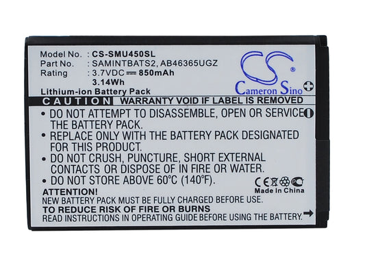 3.7V 850mAh/3.14Wh Li-ion Mobile/SmartPhone Battery for Samsung