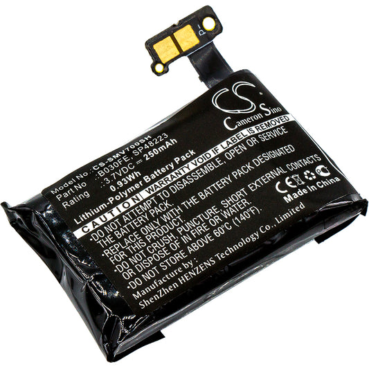 3.7V 250mAh/0.93Wh Li-Polymer Smartwatch Battery for Samsung