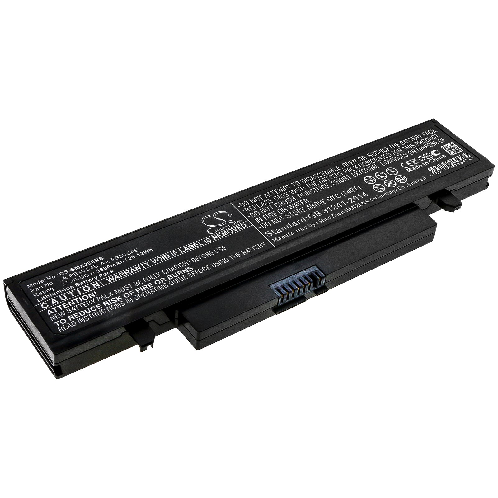 CS-SMX280NB Replacement Battery – Compatible with NP-X280, NT-X125, NT-X130, NT-X180, NT-X181, NT-X280