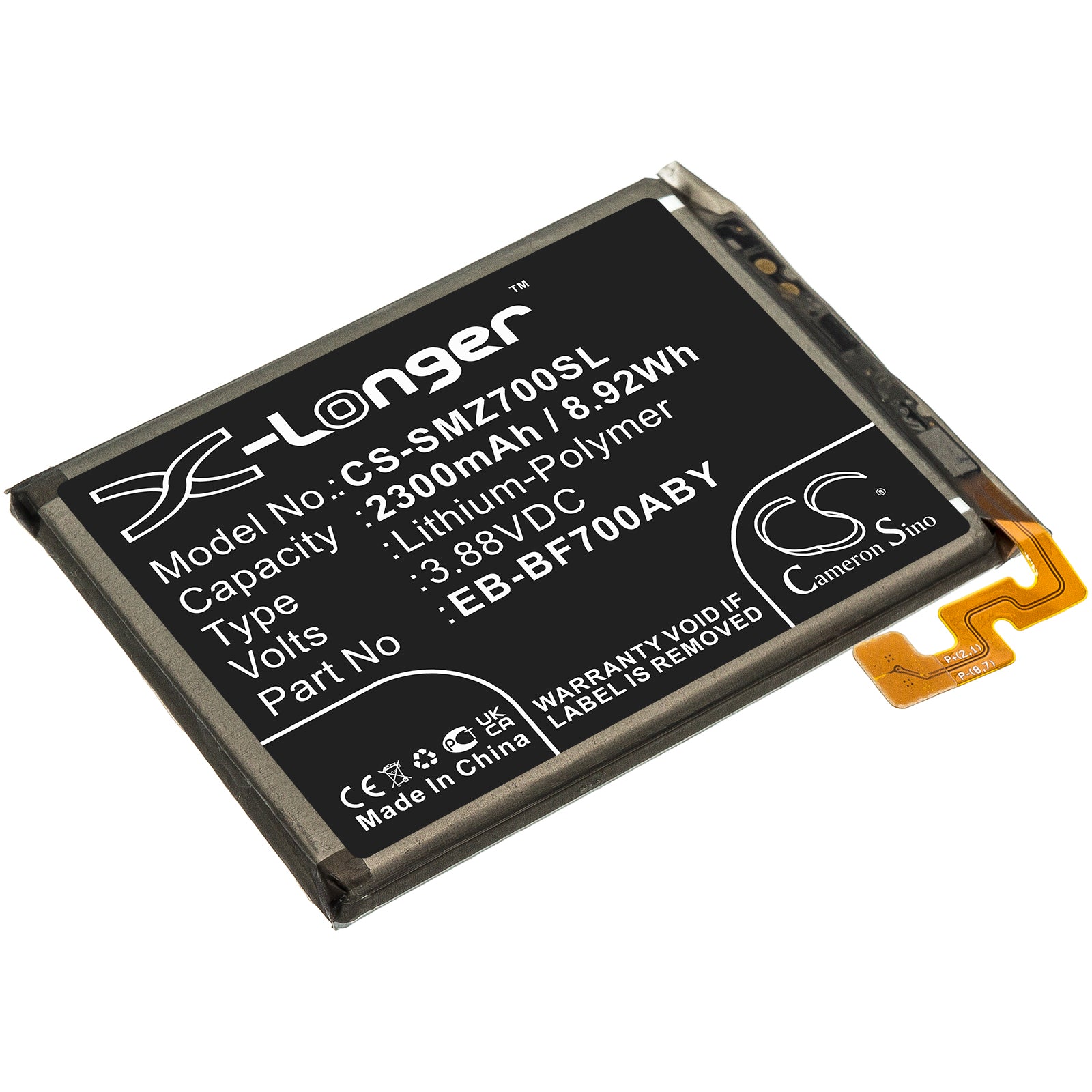 CS-SMZ700SL Replacement Battery – Compatible with Galaxy Z Flip, SM-F7000, SM-F700F, SM-F700F/DS, SM-F700J, SM-F700J/DS, SM-F700N, SM-F700U, SM-F700U/DS, SM-F700W/DS
