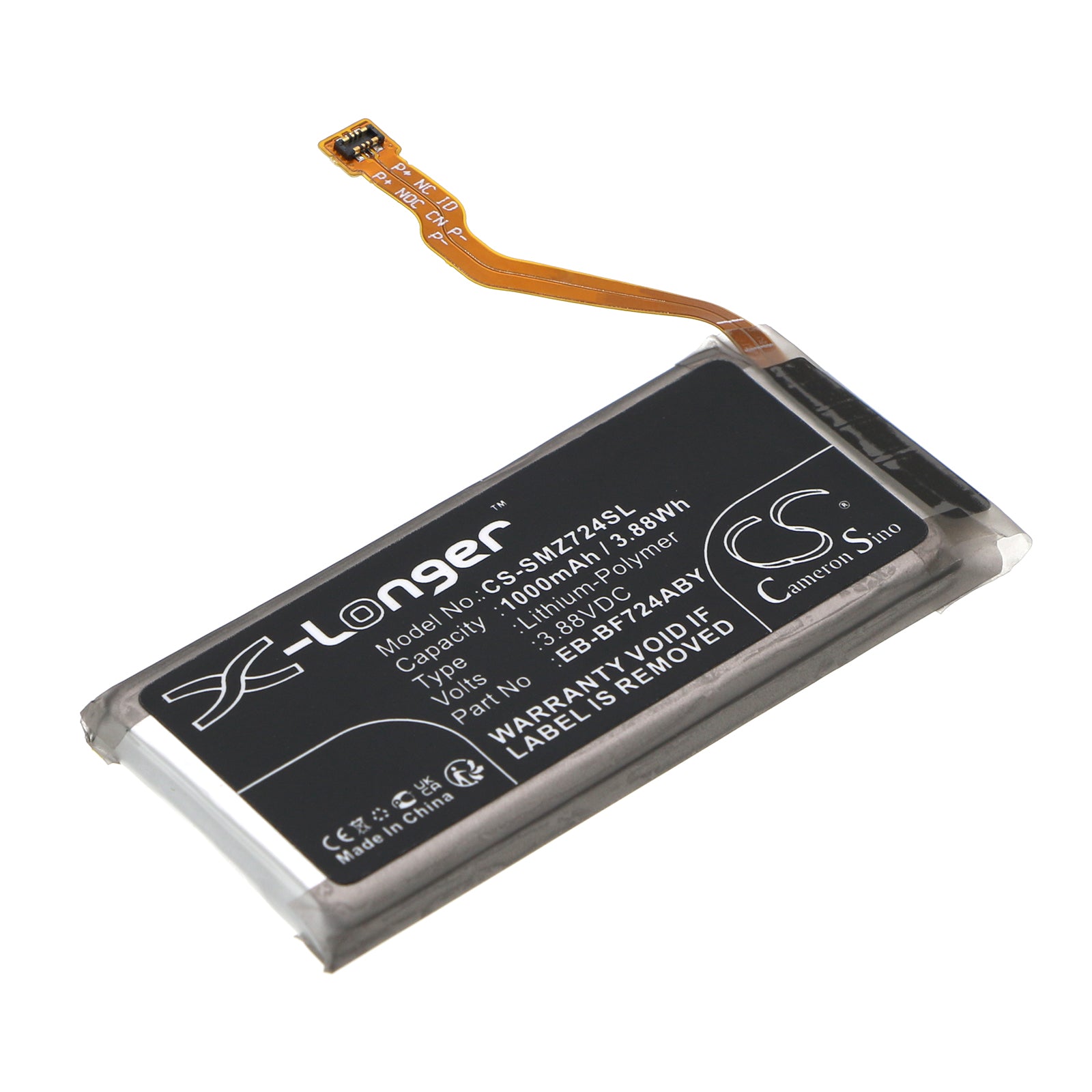 CS-SMZ724SL Replacement Battery – Compatible with Galaxy Z Flip 4, Galaxy Z Flip 4 5G UW, SCG17, SM-F7210, SM-F721A, SM-F721B, SM-F721C, SM-F721D, SM-F721J, SM-F721N, SM-F721U, SM-F721U1, SM-F721W, SM-W7023