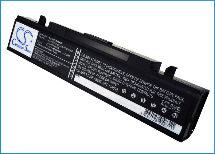11.1V 6600mAh/73.26Wh Li-ion Notebook/Laptop Battery for Samsung