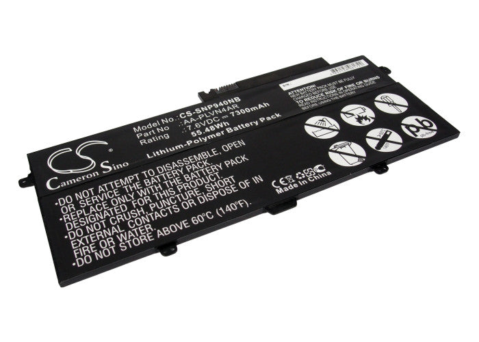 7.6V 7300mAh/55.48Wh Li-Polymer Notebook/Laptop Battery for Samsung