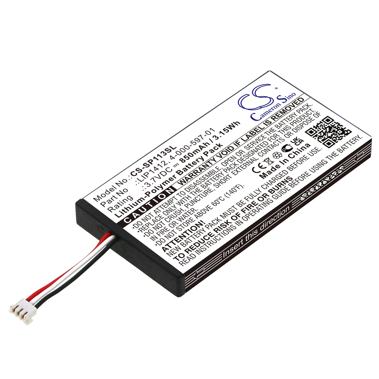 3.7V 930mAh Li-ion Game/PSP/NDS Battery for Sony