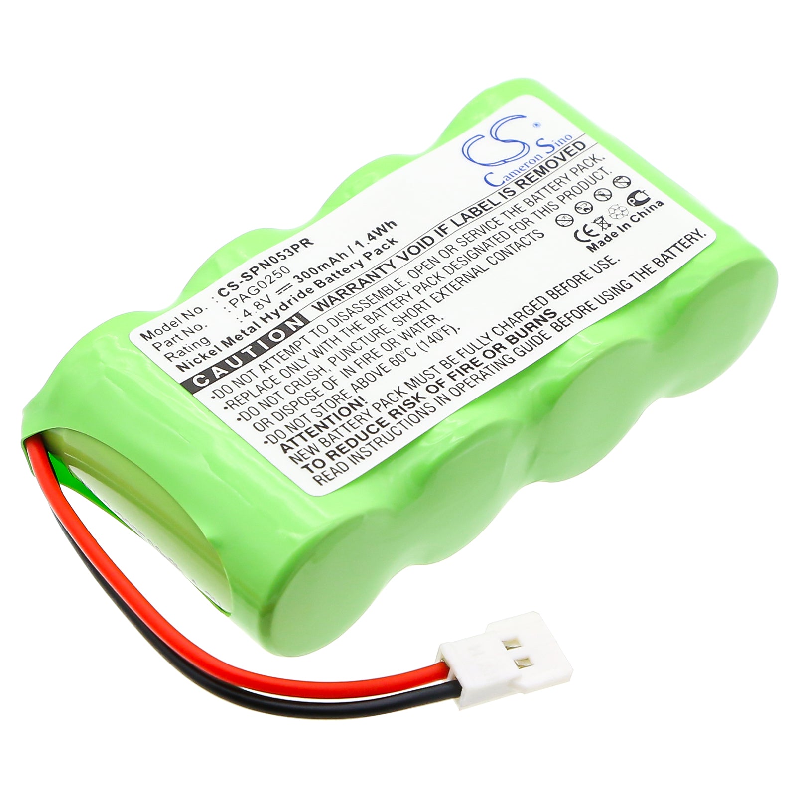 4.8V 300mAh Ni-MH Pager Battery for Signologies