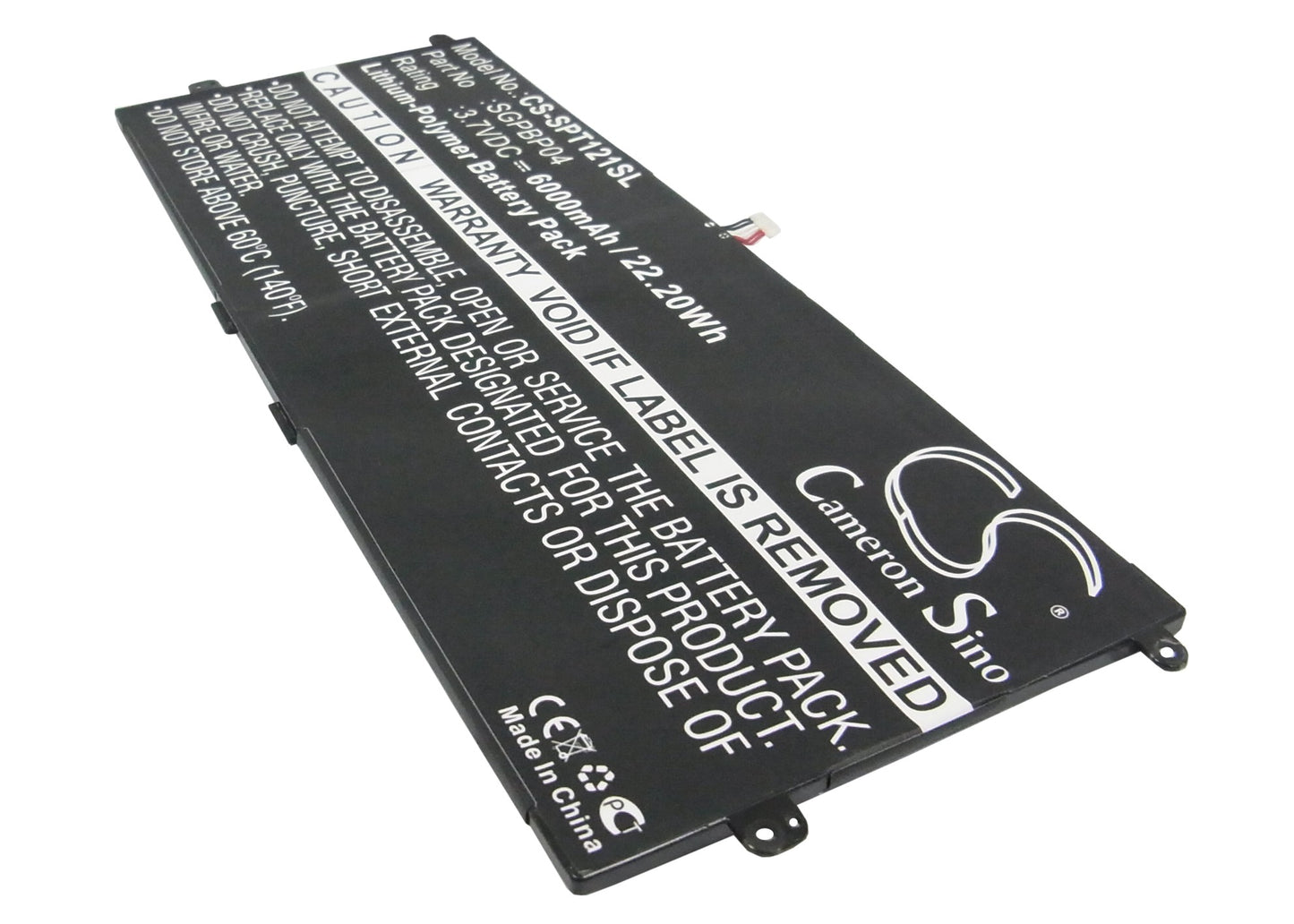 3.7V 6000mAh/22.20Wh Li-Polymer Tablet Battery for Sony