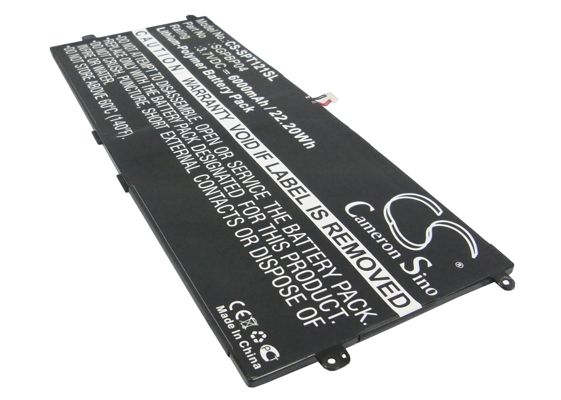 3.7V 6000mAh/22.20Wh Li-Polymer Tablet Battery for Sony