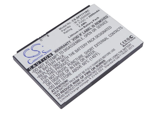 3.7V 2000mAh/7.40Wh Li-ion Hotspot Battery for Sprint