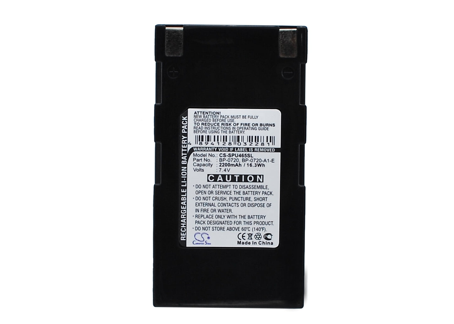7.4V 2200mAh/16.28Wh Li-ion Printer Battery for Omron