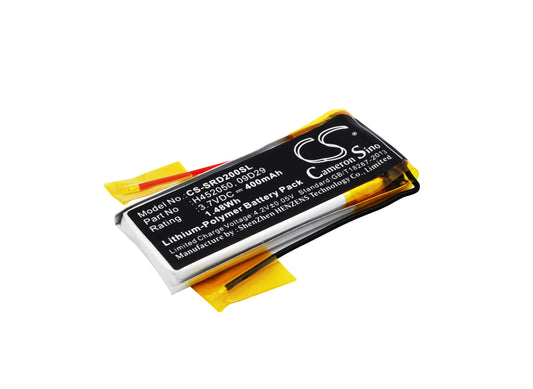 3.7V 400mAh/1.48Wh Li-Polymer Wireless Headset Battery for Cardo