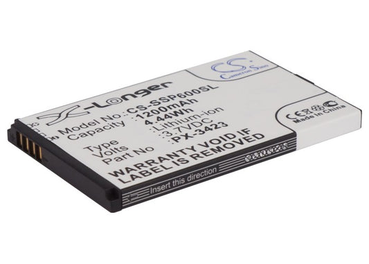 3.7V 1200mAh/4.44Wh Li-ion Mobile/SmartPhone Battery for Simvalley