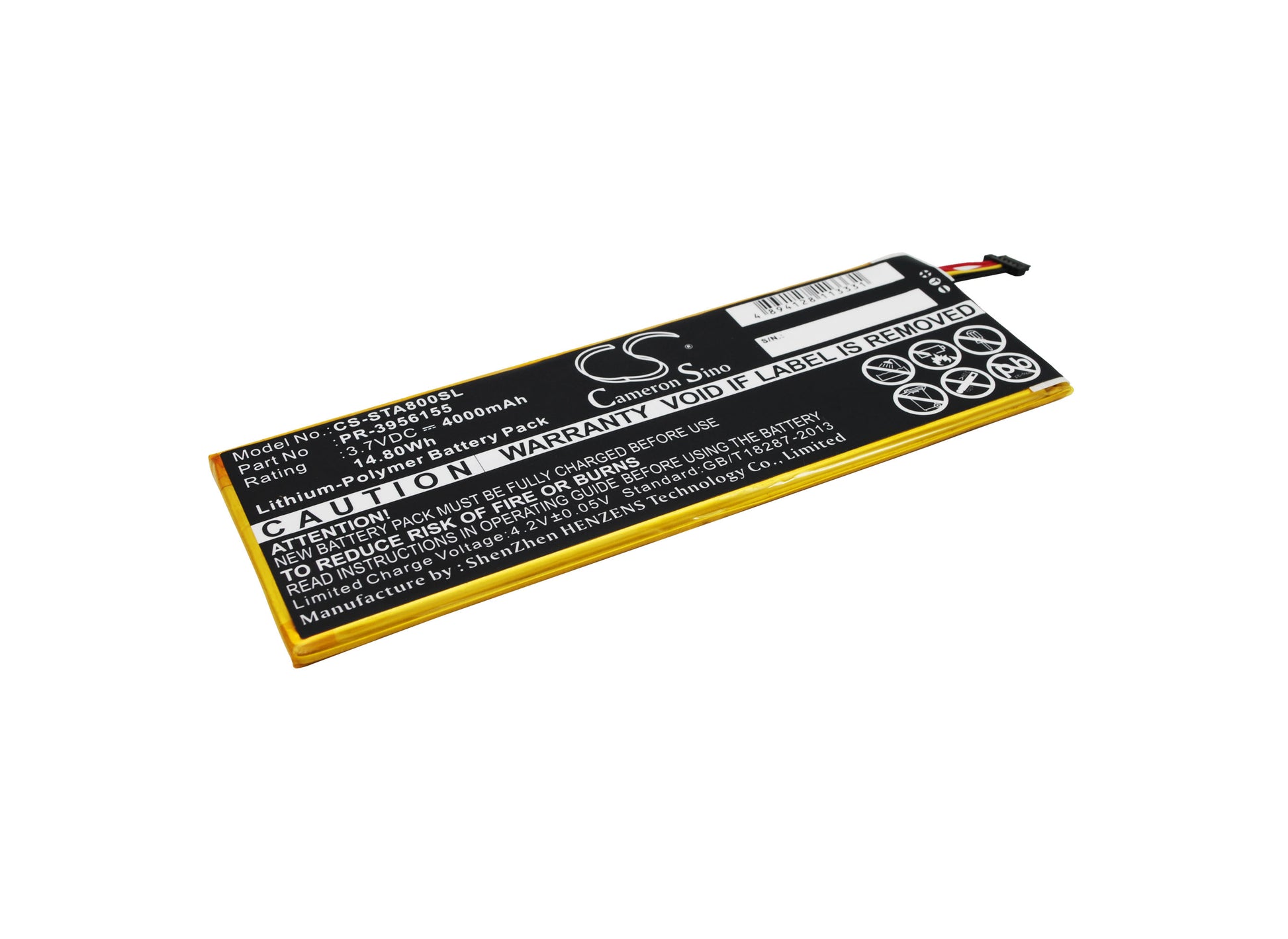 3.7V 4000mAh/14.80Wh Li-Polymer Tablet Battery for INSIGNIA