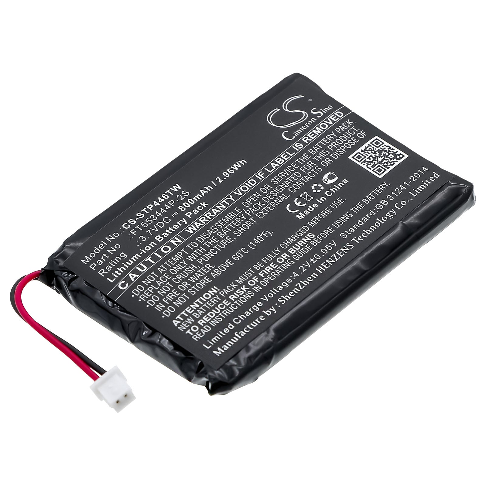 3.7V 800mAh/2.96Wh Li-ion Two-Way Radio Battery for Stabo
