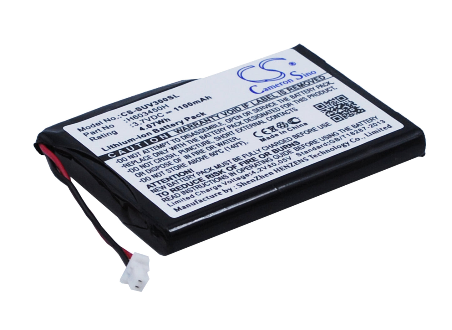 3.7V 1100mAh/4.07Wh Li-ion GPS/Navigator Battery for Sureshotgps