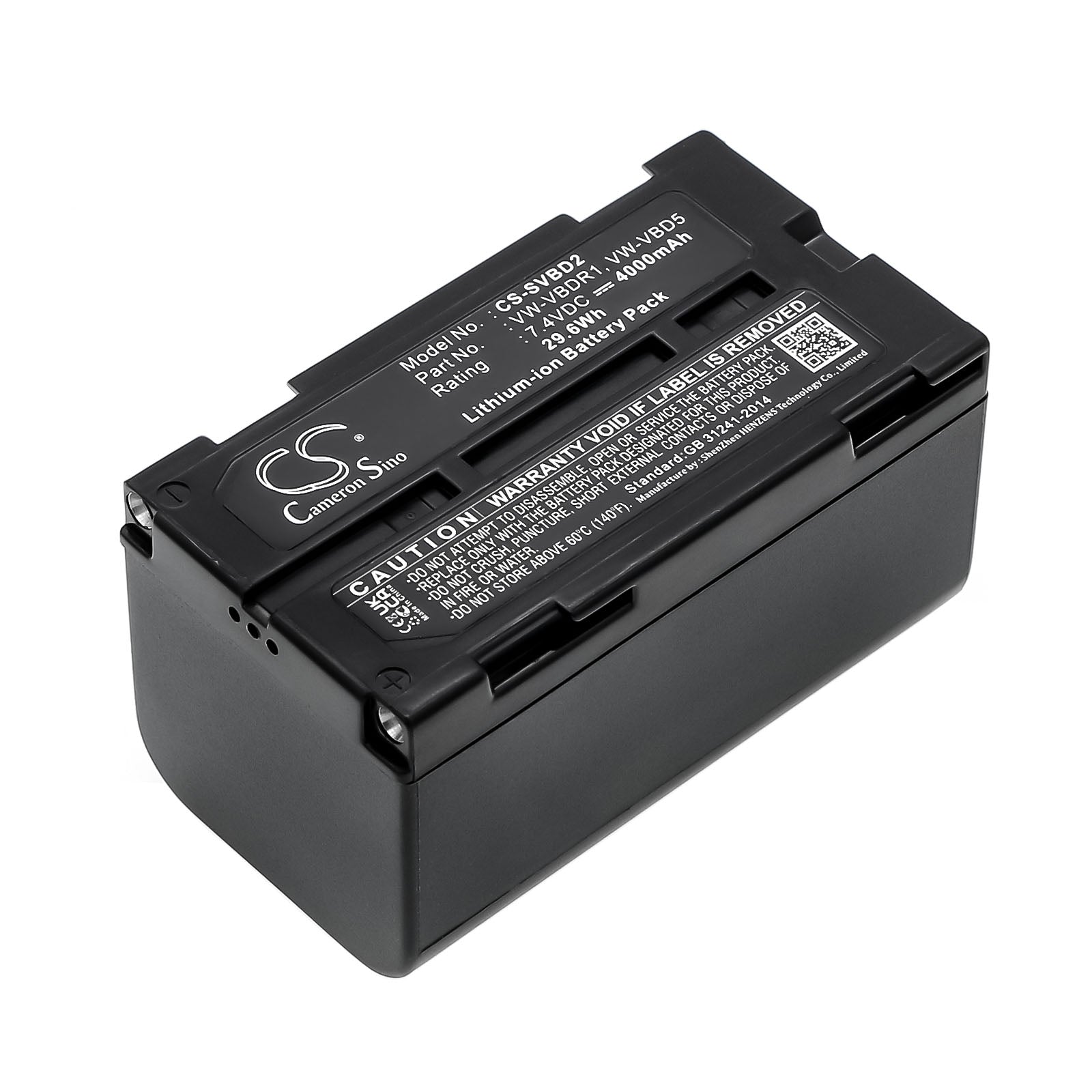 7.4V 4000mAh/29.60Wh Li-ion Camera Battery for RCA