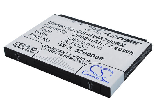 3.7V 2000mAh/7.40Wh Li-ion Hotspot Battery for Sierra Wireless
