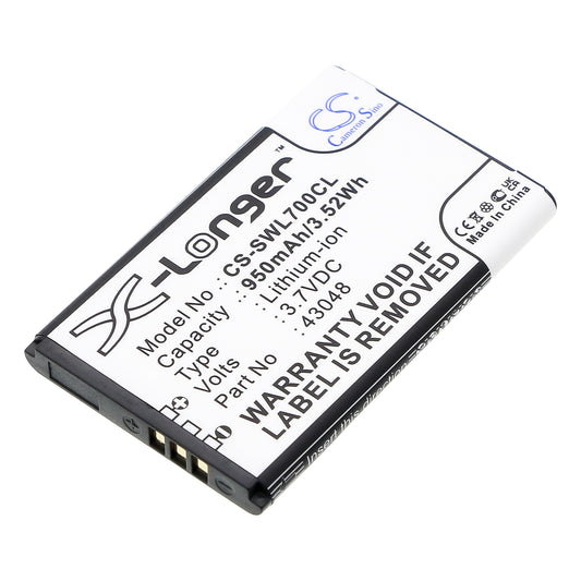 3.7V 950mAh/3.52Wh Li-ion Cordless Phone Battery for Swissvoice