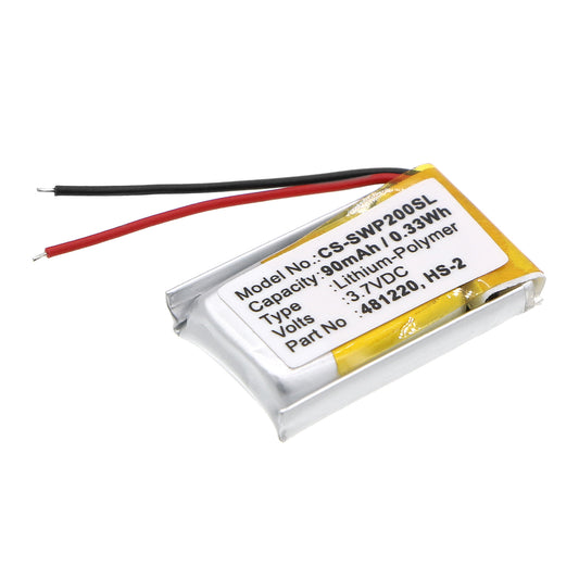3.7V 90mAh/0.33Wh Li-Polymer Wireless Headset Battery for Samsung