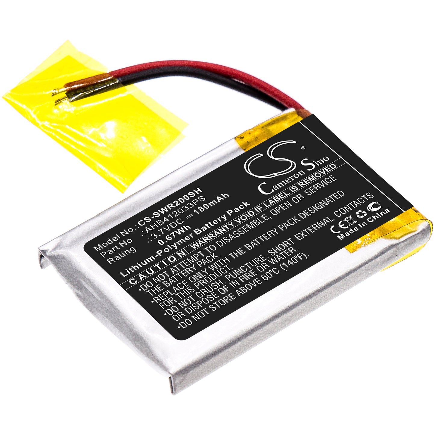 CS-SWR200SH Replacement Battery – Compatible with SmartWatch 2, SW2