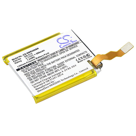 3.7V 280mAh/1.04Wh Li-Polymer Smartwatch Battery for Sony